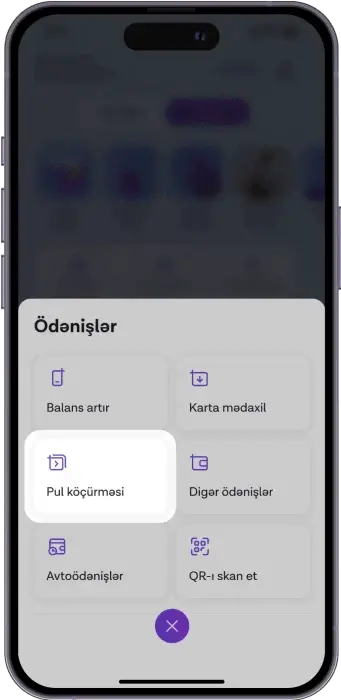 ”Köçürmə“ düyməsinə kliklə