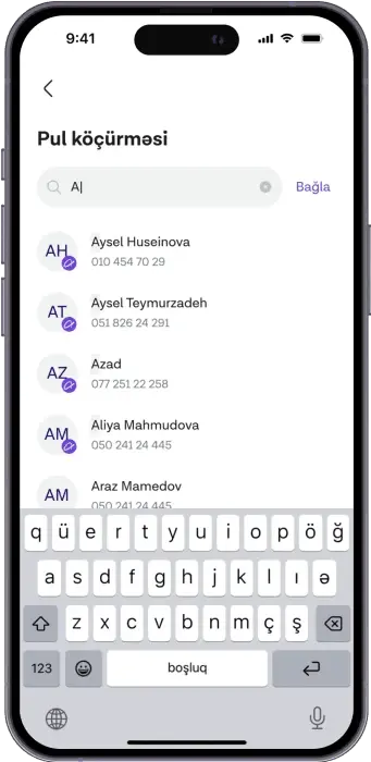 Alıcının məlumatlarını daxil et