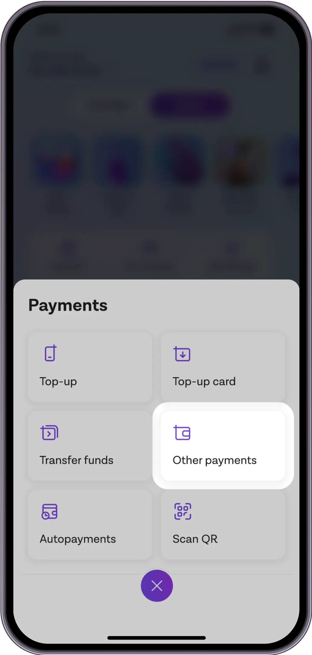 Tap on Payments