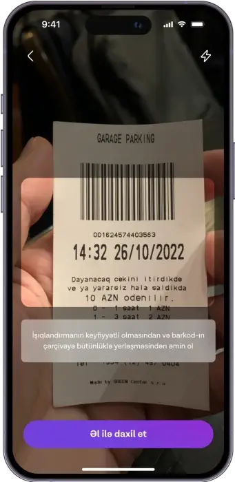 QR kodu skan et və