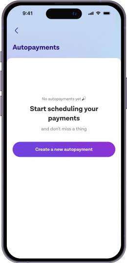 Tap “Add automatic payment” button