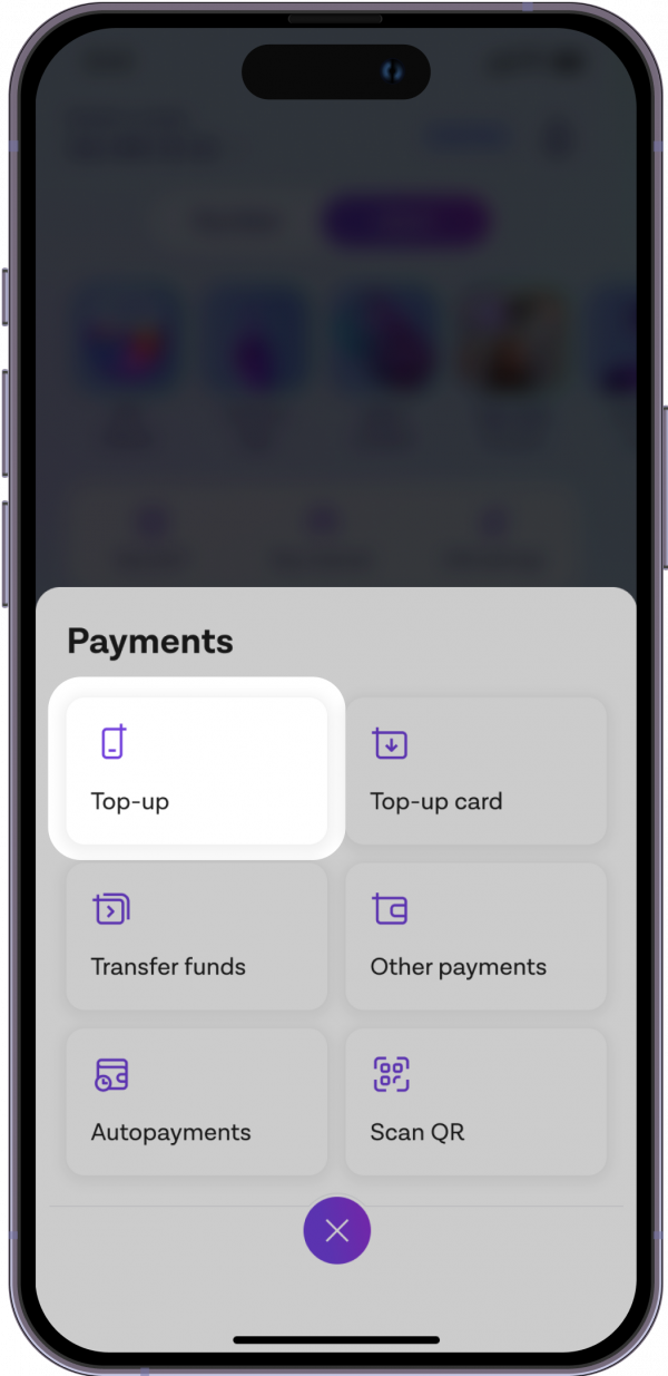 Tap on “Payments”