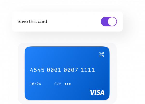Save card details to make future transactions easier